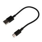 USB-C kabel 20cm. - Sort